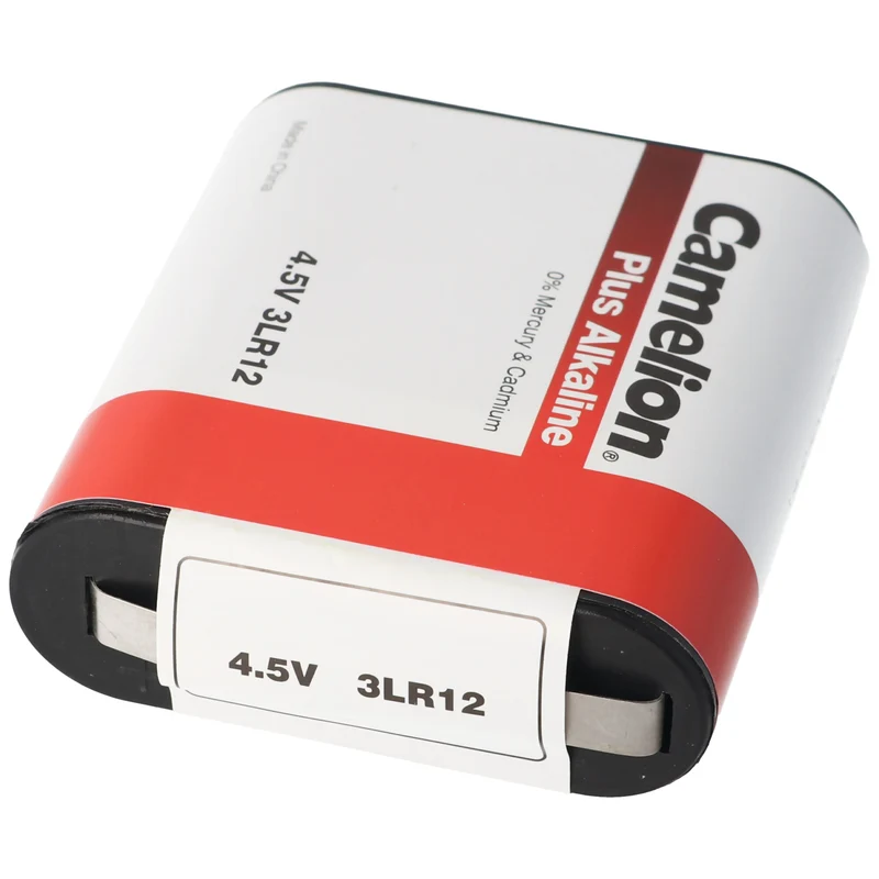 Camelion 3LR12 4.5 Volt Flachbatterie maximal 3000mAh, Abmessungen ca. 65,0 x 61,5 x 21,5mm