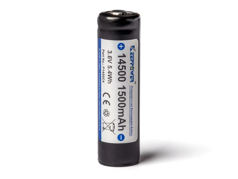 Keeppower 14500 1500mAh 3,7V Li-Ion Akku PCB geschützt P1450C4