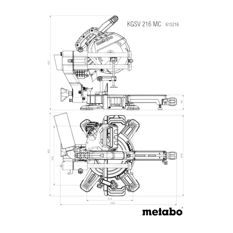 Metabo KGSV 216 MC Kappsäge 1500 Watt 216 mm ( 615216000 )