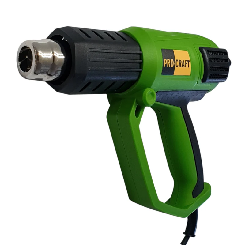 Procraft PH2000 Heißluftpistole 2000 Watt 50 - 600 °C + 4x Düse + Koffer