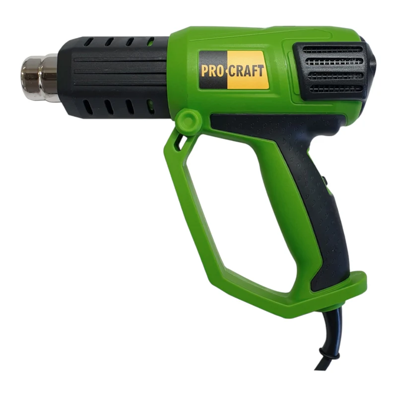 Procraft PH2000 Heißluftpistole 2000 Watt 50 - 600 °C + 4x Düse + Koffer