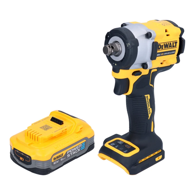 DeWalt DCF 921 N Akku Schlagschrauber 18 V 400 Nm 1/2" Brushless + 1x Powerstack Akku 5,0 Ah - ohne Ladegerät