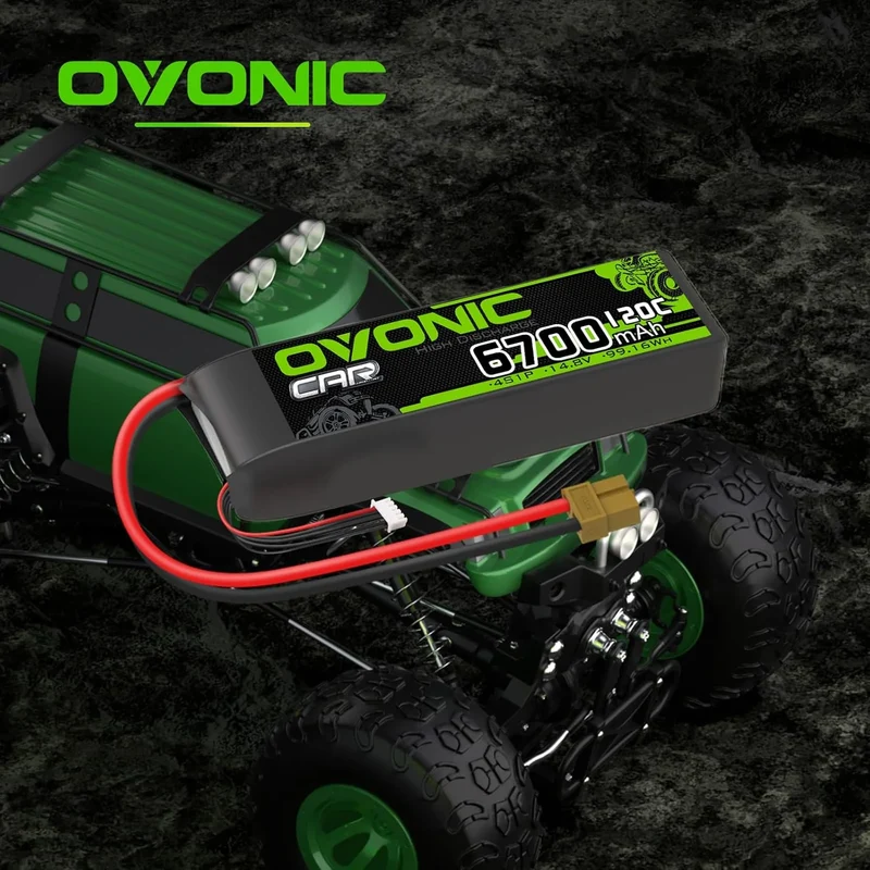 Ovonic Car 4S 6700mAh 120C 14,8V Lipo Akku Lipo Akku mit XT60 Stecker (2 Stück)