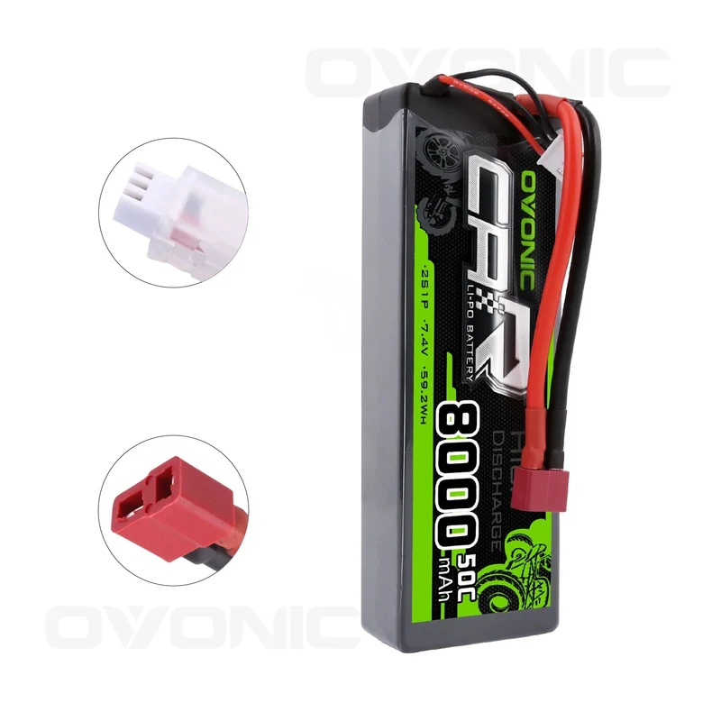 Ovonic Car 2S 8000mAh 7,4V 50C Hardcase LiPo Akkupack mit Deans-Stecker