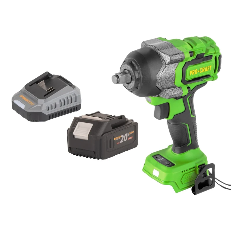 Procraft PWA36bb Akku Schlagschrauber 20 V 850 Nm 1/2" Brushless + 1x Akku 4,0 Ah + Ladegerät