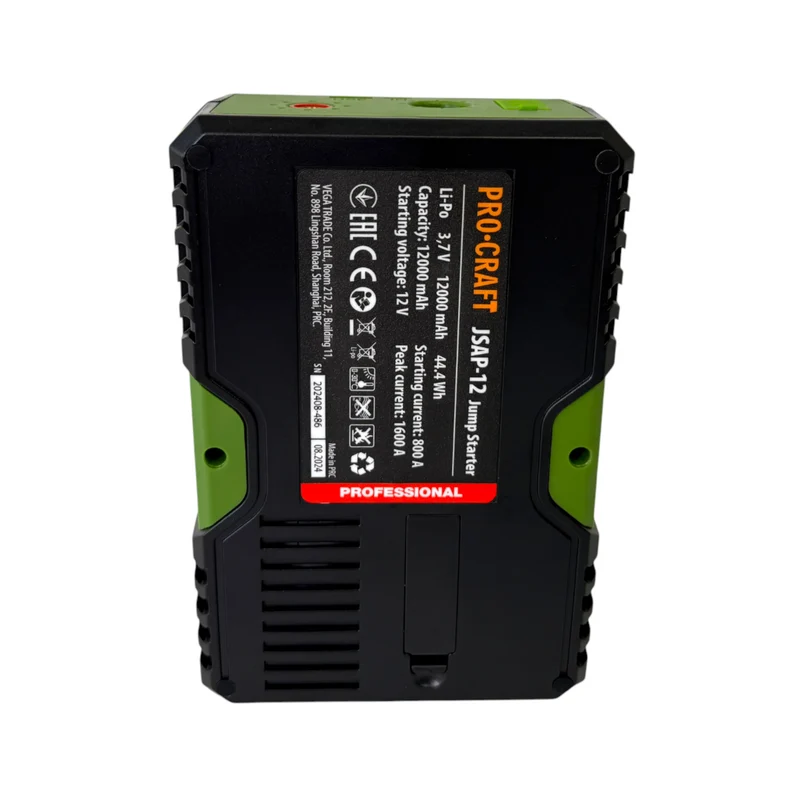 Procraft JSAP-12NE Starthilfegerät 800 A mit Powerbankfunktion