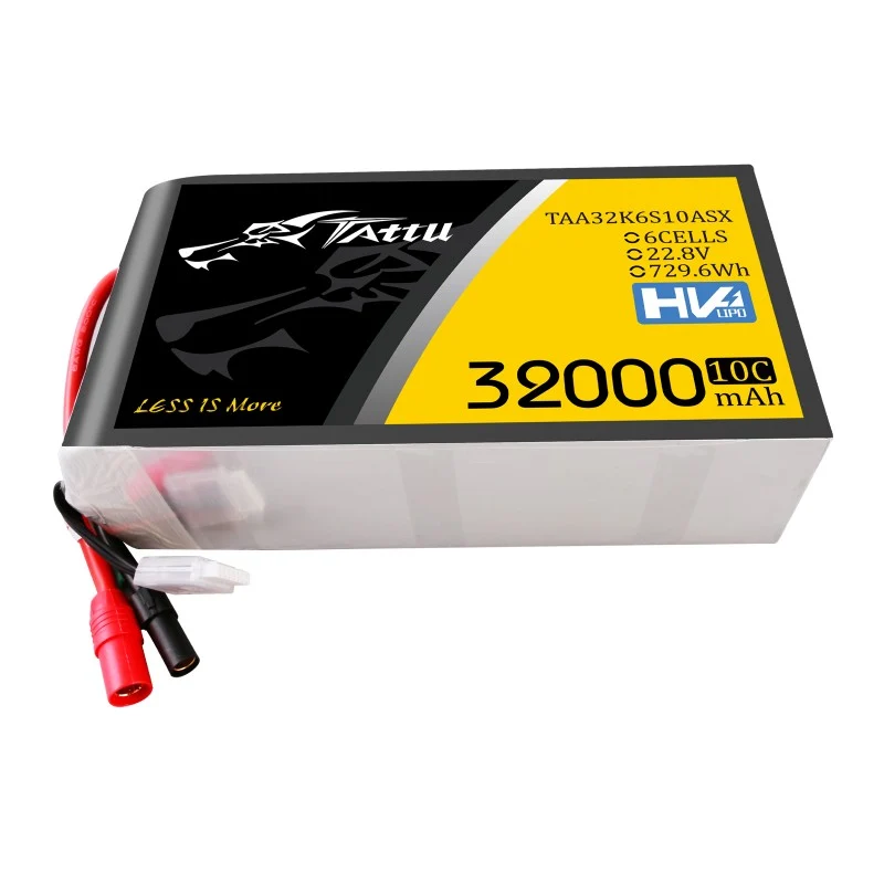 Tattu 6S 32000mAh 22,8V 10C 6S1P HV Hochspannungs-Lipo-Akku mit AS150+XT150