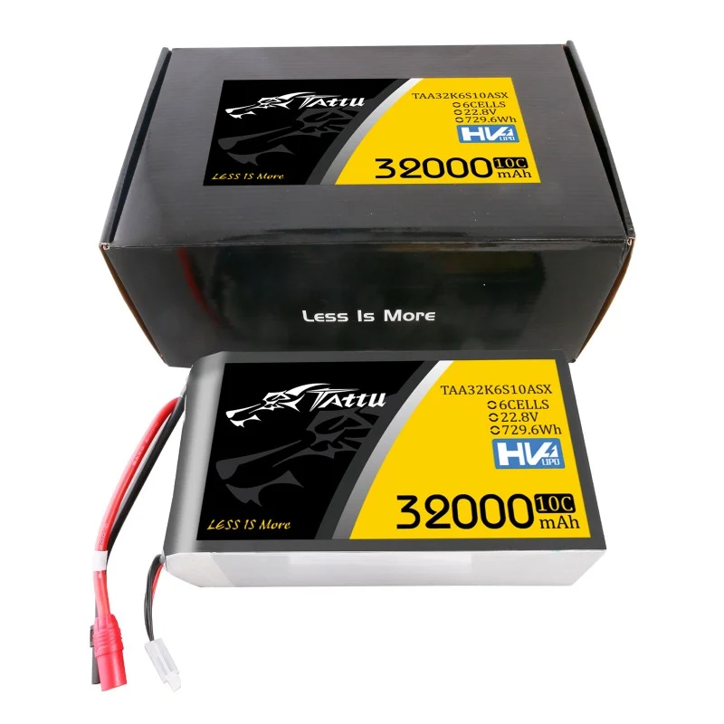 Tattu 6S 32000mAh 22,8V 10C 6S1P HV Hochspannungs-Lipo-Akku mit AS150+XT150