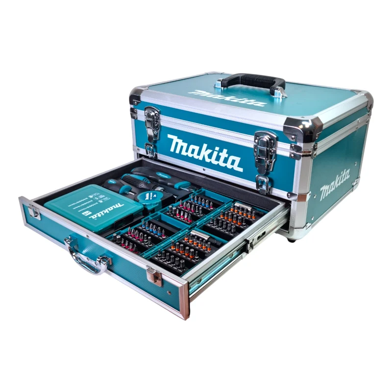 Makita X9 Alu Schubladen Koffer + 96 tlg. Zubehör Set