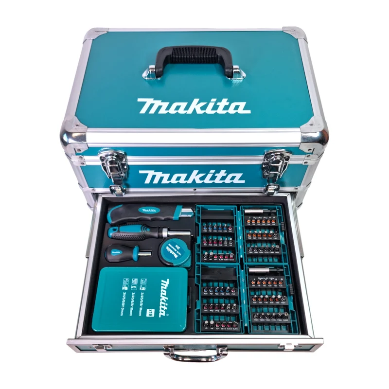 Makita X9 Alu Schubladen Koffer + 96 tlg. Zubehör Set
