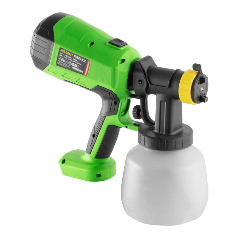 Procraft PSE40bb Akku Farbspritzpistole 20 V Solo - ohne Akku, ohne Ladegerät