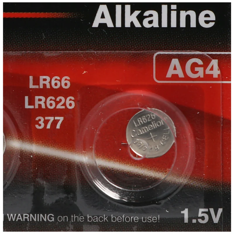 Camelion Marken Knopfzelle AG 4 Batterie 10er Set entspricht V376, V377 Knopfzelle LR626 Batterien, 1,5V typisch 18mAh