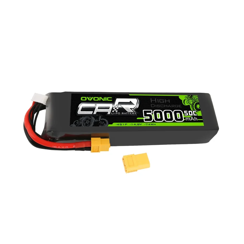 Ovonic Car 4S 5000mAh 14,8V 4S1P 50C LiPo Akku mit XT60 und TRX-Stecker