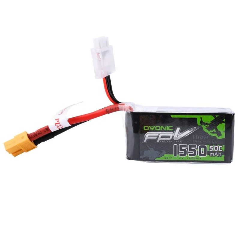 Ovonic FPV 3S LiPo Akku 1550mAh 50C 11,1V mit XT60 Stecker