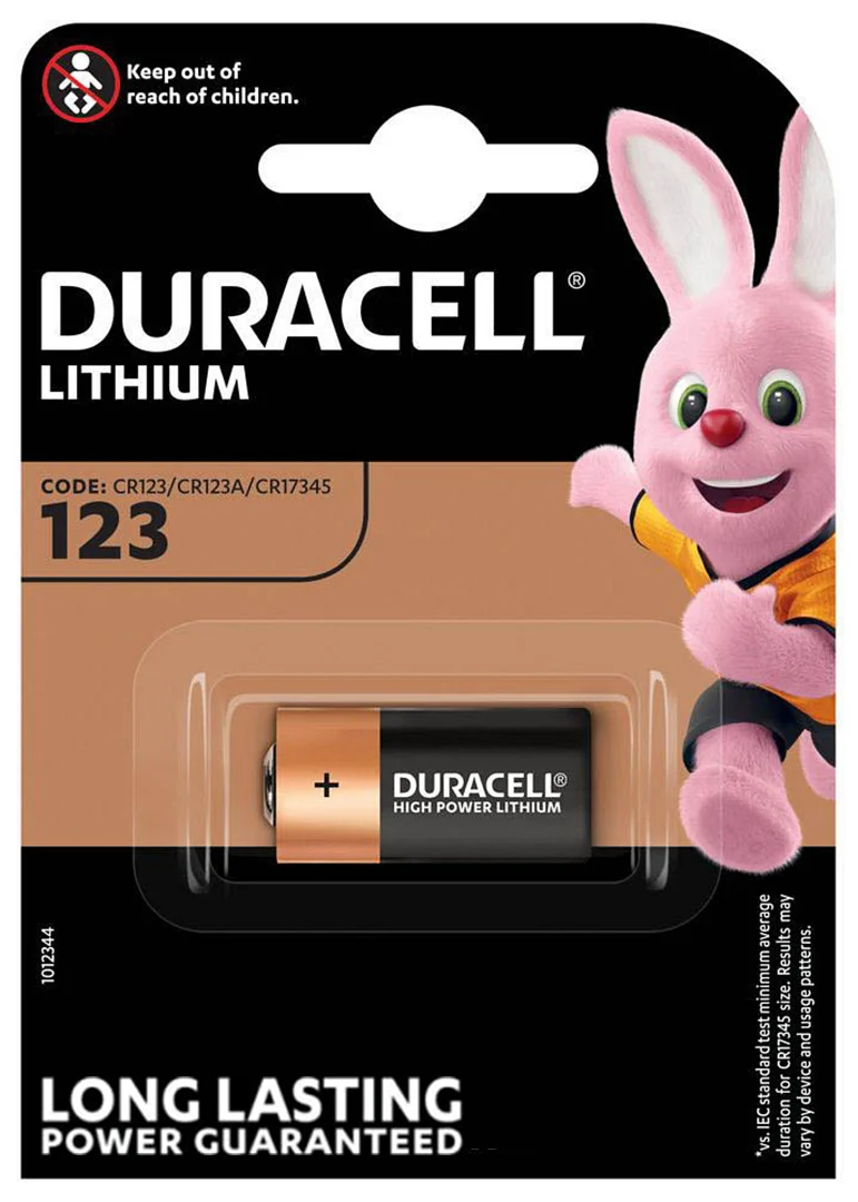 Duracell CR123A Photo Lithium-Batterie, 3 Volt, 1600mAh, 1 Stück