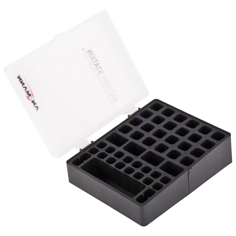 Ansmann Akku und Batterien Aufbewahrungs-Box für bis zu 24x AA, 16x AAA, 4x 9V