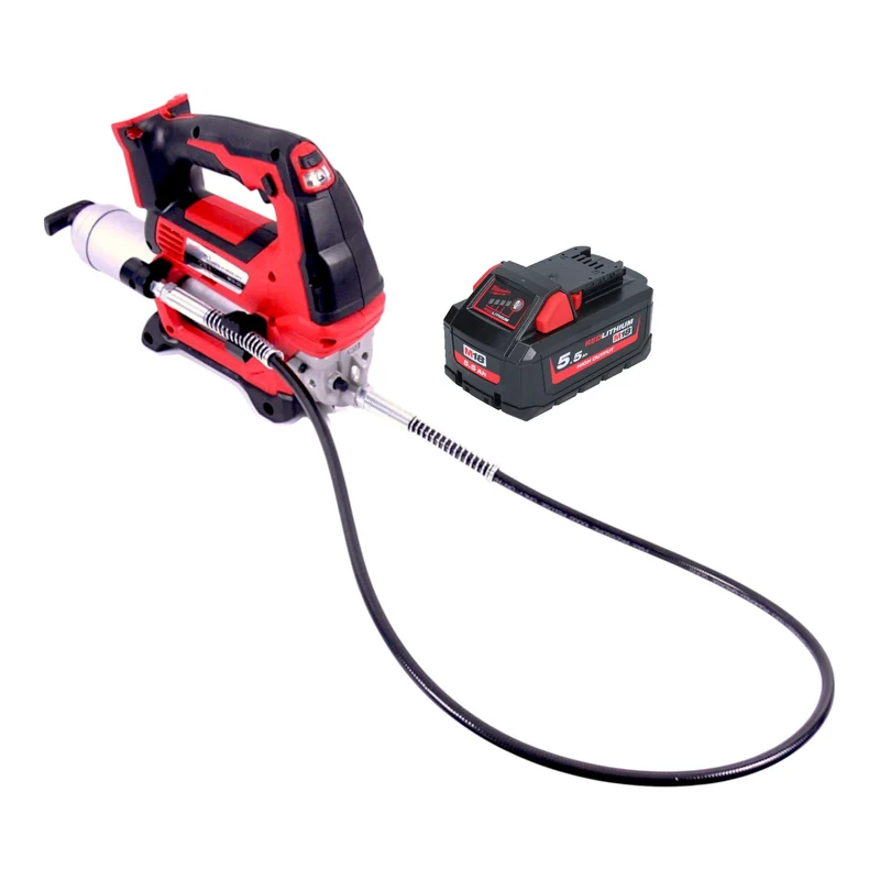 Milwaukee M18 GG-551 Akku Fettpresse 18 V 690 bar + 1x Akku 5,5 Ah - ohne Ladegerät