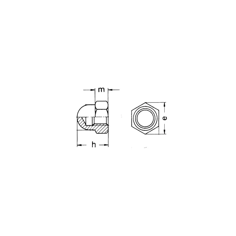 DIN1587 Sechskanthutmutter hohe Form 6 blank