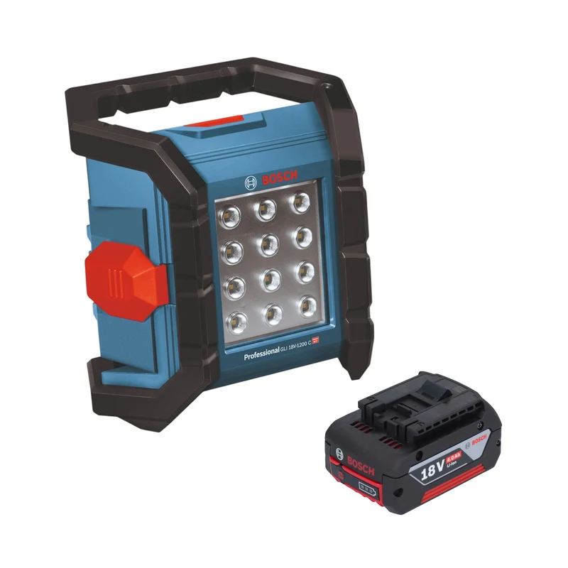 Bosch GLI 18V-1200 C Professional Akku Baustrahler 18 V 1200 lm + 1x Akku 4,0 Ah - ohne Ladegerät
