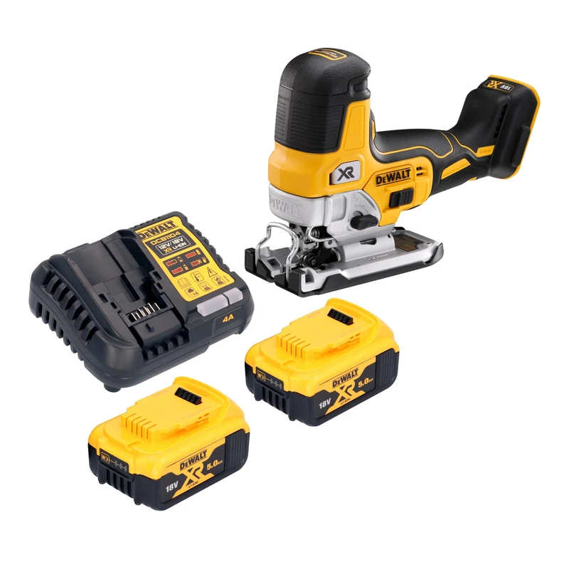 DeWalt DCS 335 P2 Akku Stichsäge 18 V 135 mm Brushless + 2x Akku 5,0 Ah + Ladegerät
