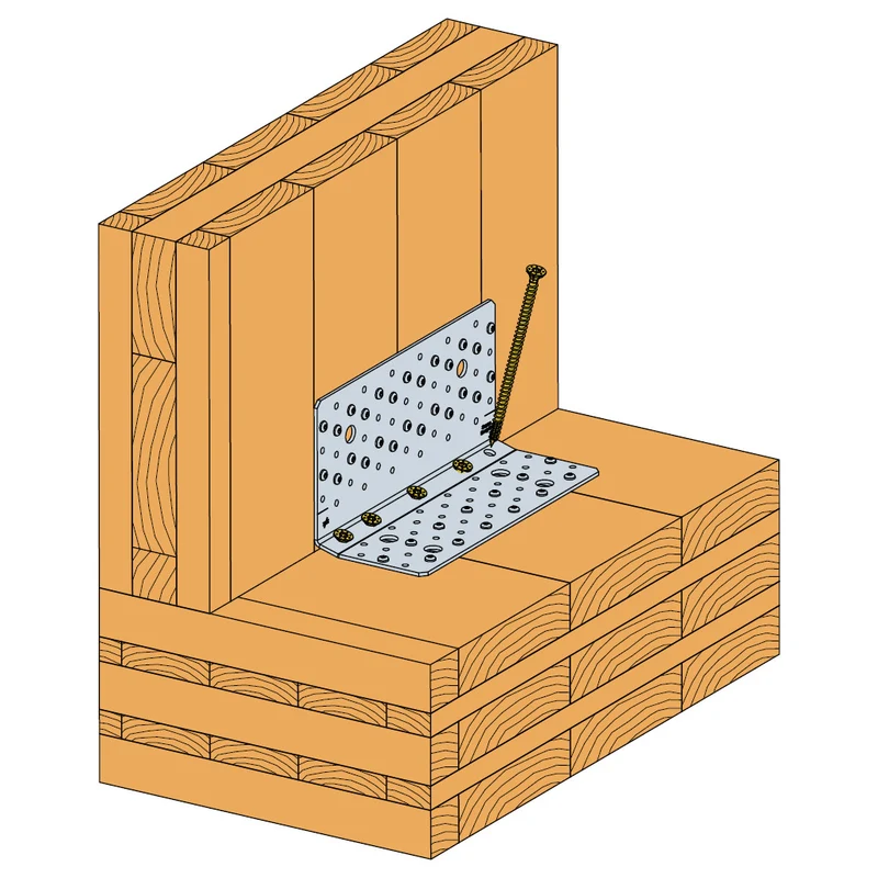 Winkelverbinder mit Schrägverschraubung