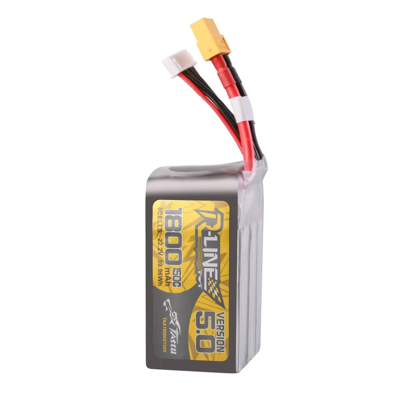 Tattu R-Line Version 5.0 6S 1800mAh 22,2V 150C 6S1P Lipo-Akkupack mit XT60-Stecker