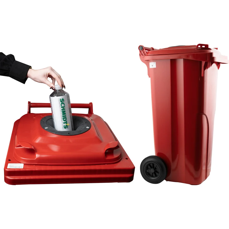 Pfandflaschensammelbehälter rot / 2-Rad Container (F)