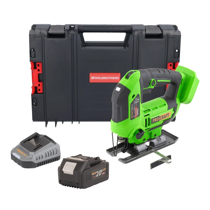 Procraft ST22 Akku Stichsäge 20 V 80 mm Brushless + 1x Akku 4,0 Ah + Ladegerät + RHINO Toolcase