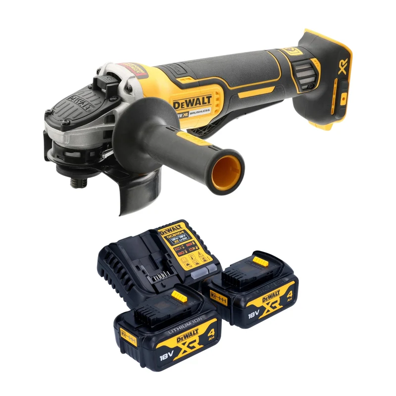 DeWalt DCG 406 M2 Akku Winkelschleifer 18 V 125 mm Brushless + 2x Akku 4,0 Ah + Ladegerät