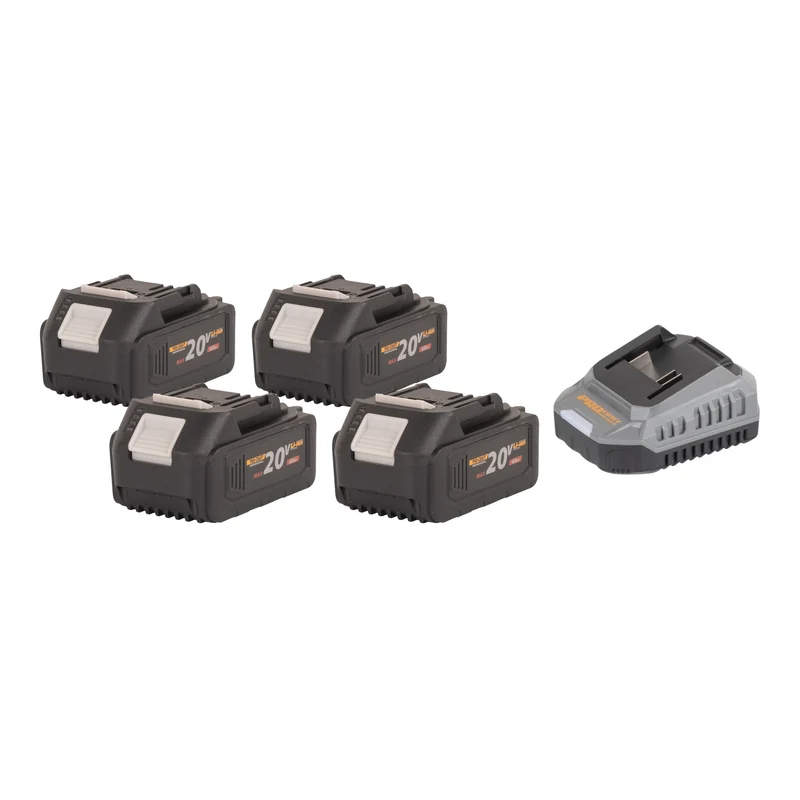 Procraft PCA42/2 Akku Kettensäge 40 V ( 2x 20 V ) 406 mm Brushless + 4x Akku 4,0 Ah + Ladegerät