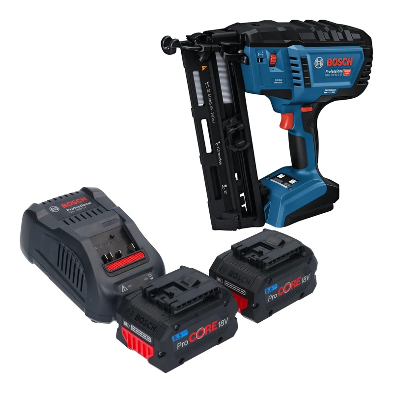 Bosch GNH 18V-64-2 M Professional Akku Holznagler 18 V 1,6 x 32 - 64 mm + 2x ProCORE Akku 5,5 Ah + Ladegerät