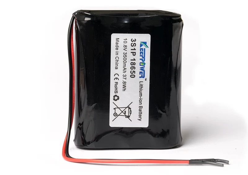 Keeppower 3S1P -18650 - 3500mAh - 10,8V -11,1V Li-Ion Akkupack mit BMS-Schutz mit Kabelanschluss