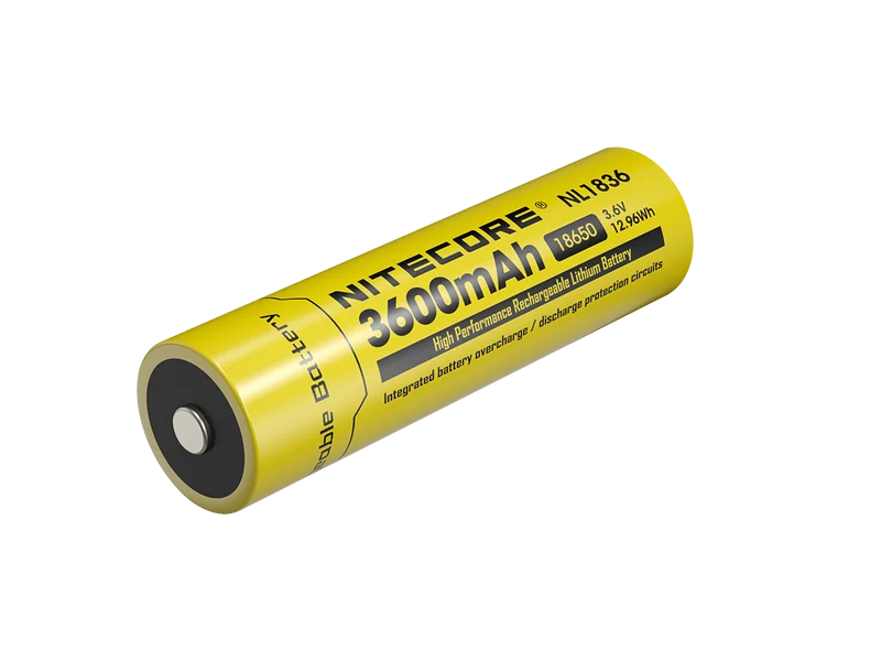 NiteCore Li-Ion-Akku 18650 - 3600mAh, 3,7V - NL1836 PCB geschützt