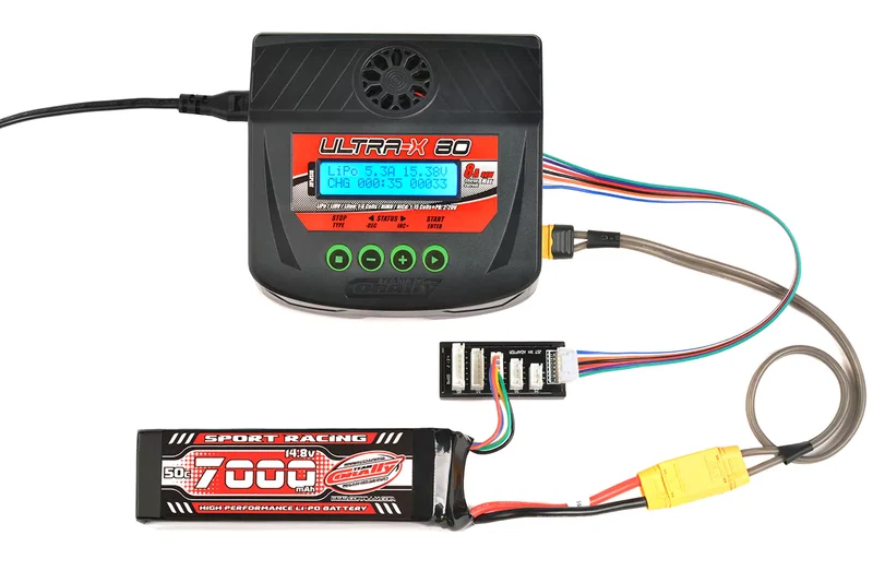 Team Corally Ultra-X 80 AC/DC Balance-Ladegerät 80W 1–6S Lixx 1–15 Nixx 2–20V