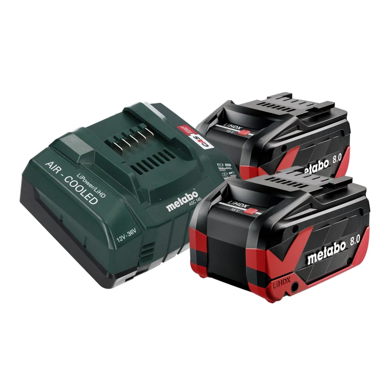 Metabo SSW 18 LTX 550 BL Akku Schlagschrauber 18 V 550 Nm Brushless + 2x LiHDX Akku 8,0 Ah + Ladegerät + metaBOX