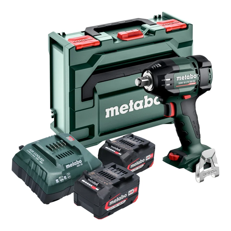 Metabo SSW 18 LTX 550 BL Akku Schlagschrauber 18 V 550 Nm Brushless + 2x Akku 4,0 Ah + Ladegerät + metaBOX