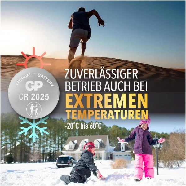 CR2025 GP Lithium Knopfzelle 3V 5 Stück