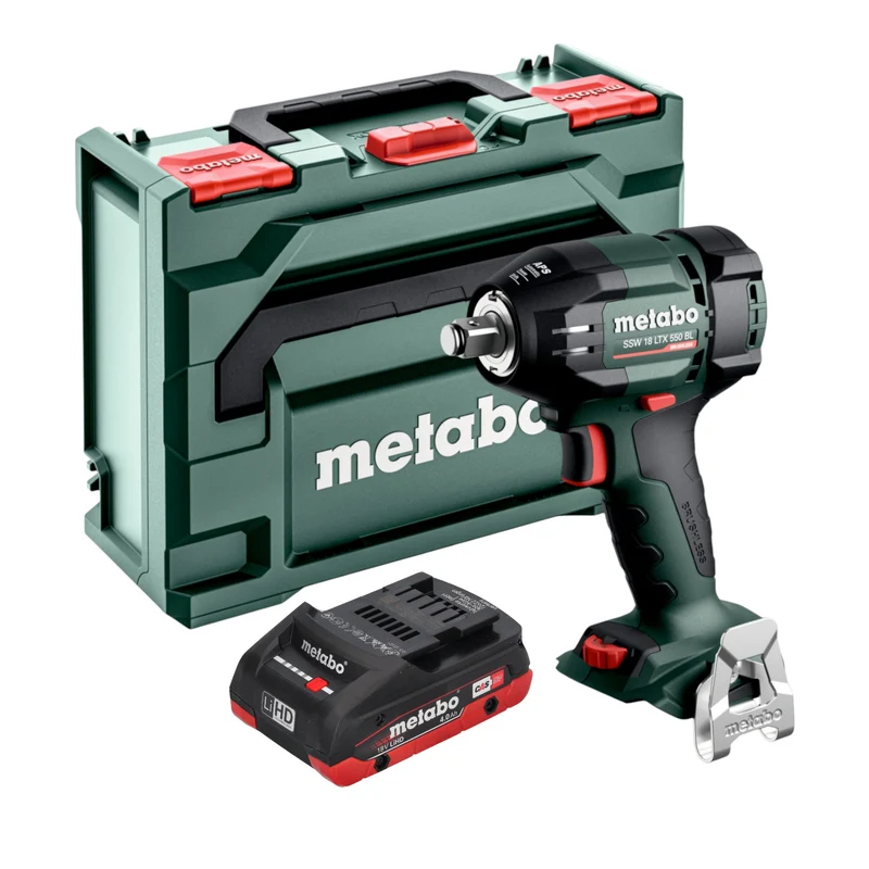 Metabo SSW 18 LTX 550 BL Akku Schlagschrauber 18 V 550 Nm Brushless + 1x LiHD Akku 4,0 Ah + metaBOX - ohne Ladegerät
