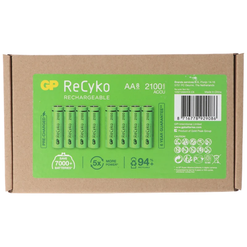 AA Mignon Akku GP NiMH 2100 mAh ReCyko 1,2V 8 Stück