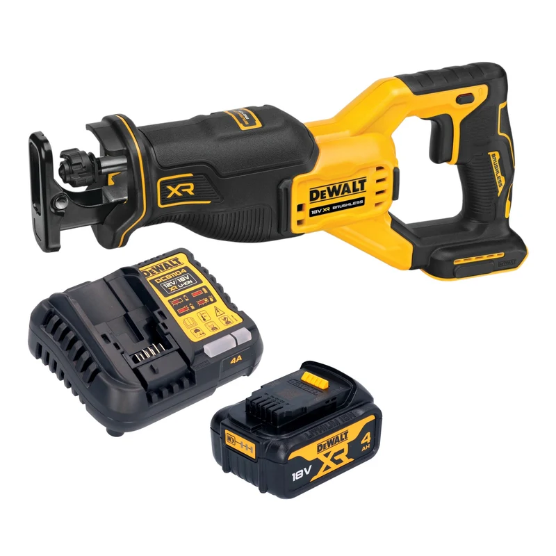 DeWalt DCS 382 M1 Akku Reciprosäge Säbelsäge 18 V Brushless + 1x Akku 4,0 Ah + Ladegerät