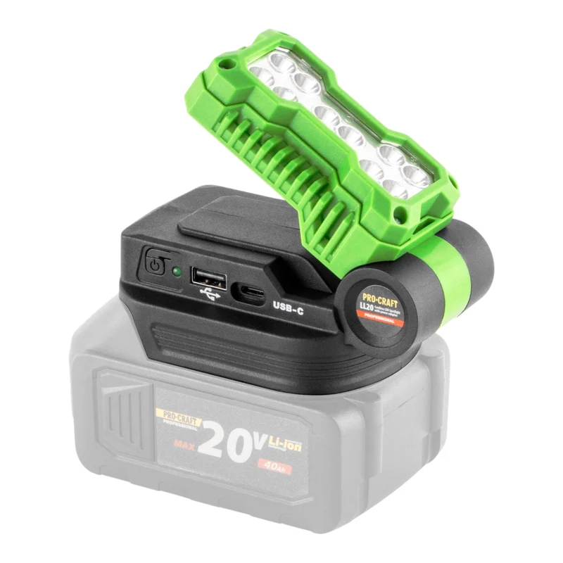 Procraft LL20bb Akku LED Strahler 20 V 500 lm + 1x Akku 2,0 Ah - ohne Ladegerät