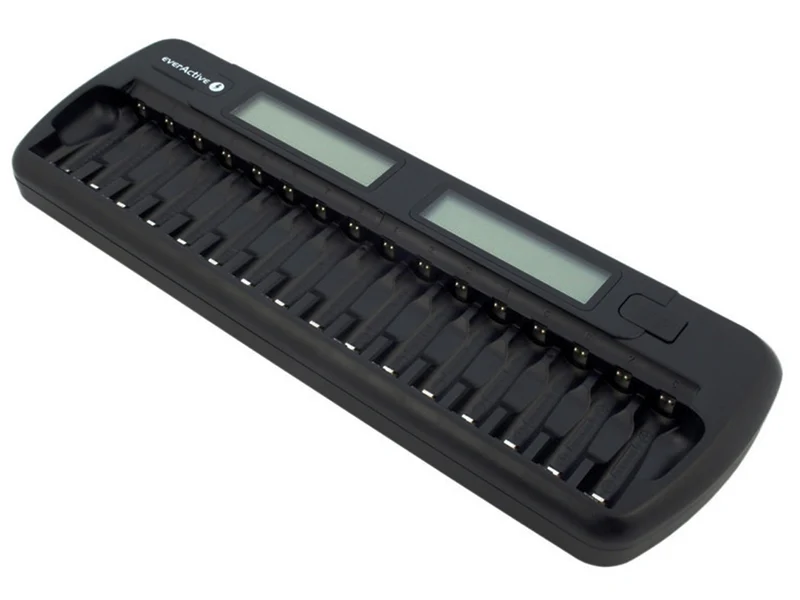 everActive NC-1600 Mikroprozessor-gesteuertes NIMH Ladegerät mit LCD-Display für 1-16 AA/AAA Akkus
