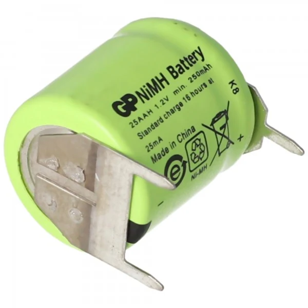 GP Batteries Akku passend für Sanyo N-110AA Akku NiMH 1/3 AA Mignon mit 3-er Print + / --