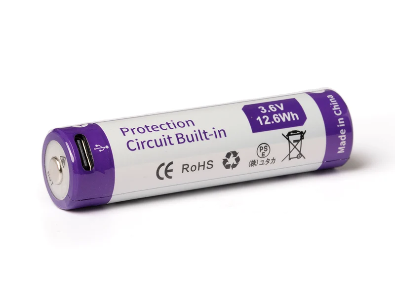 Keeppower 18650 - 3500mAh, Li-Ionen 3,7V - 3,6V - PCB geschützt, mit USB-C Lademöglichkeit P1835TC