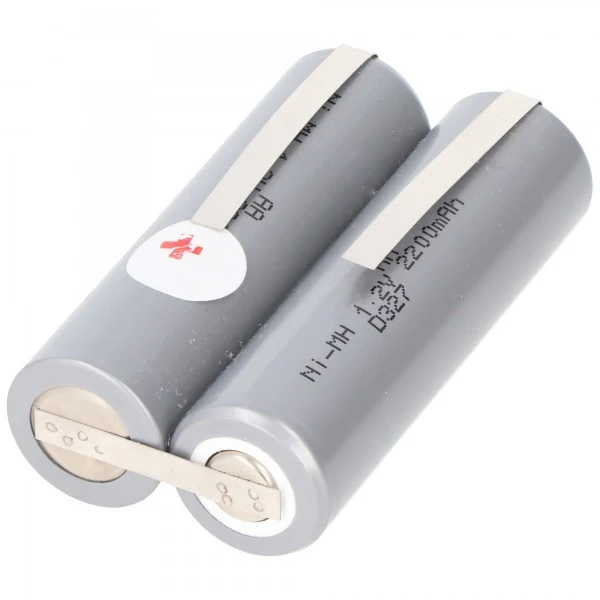 AccuCell Akku passend für Haarschneider 2,4 Volt NiMH Mignon AA typ. 2000mAh, 49x15x28mm