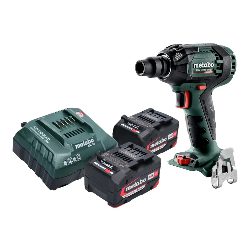 Metabo SSW 18 LTX 300 BL Akku Schlagschrauber 18 V 300 Nm 1/2" Brushless + 2x Akku 4,0 Ah + Ladegerät