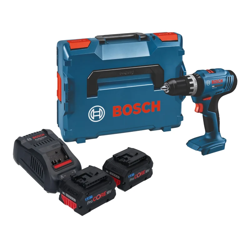 Bosch GSB 18V-25 Professional Akku Schlagbohrschrauber 18 V 56 Nm + 2x ProCORE Akku 8,0 Ah + Ladegerät + L-Boxx
