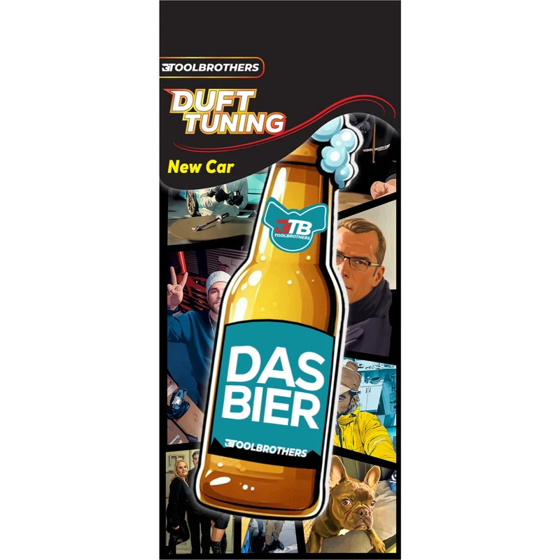 Toolbrothers Duftbaum - DAS BIER Design - Duft NEW CAR - exotische und frische Duftnoten