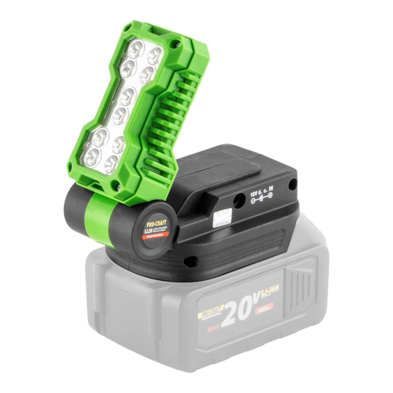 Procraft LL20bb Akku LED Strahler 20 V 500 lm + 1x Akku 2,0 Ah + Ladegerät