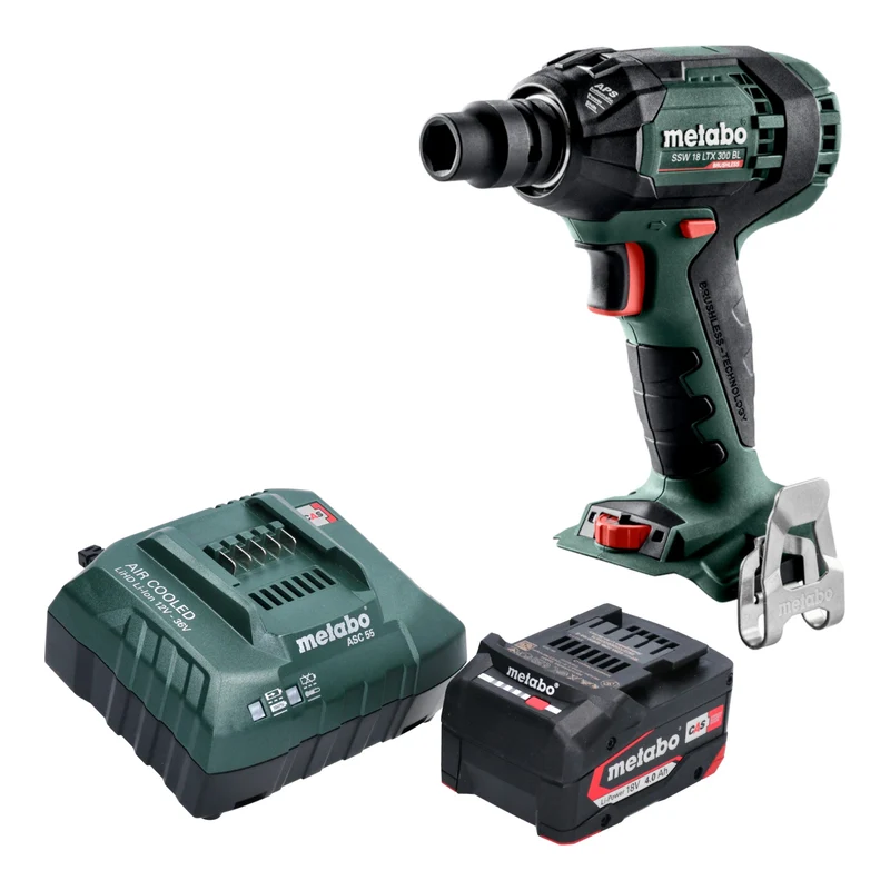 Metabo SSW 18 LTX 300 BL Akku Schlagschrauber 18 V 300 Nm 1/2" Brushless + 1x Akku 4,0 Ah + Ladegerät